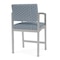 Lesro Lenox Steel Hip Chair Metal Frame, Silver, RS Rain Song Upholstery LS1161 - alternate 2